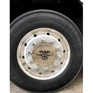 FRONT STAINLESS STEEL HUB COVERS DAF XF 105