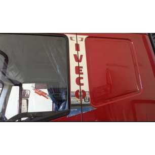 STAINLESS STEEL DOOR PLATE KIT IN 4 PCS WITH "IVECO" STRALIS HI-WAY/XP LETTERING