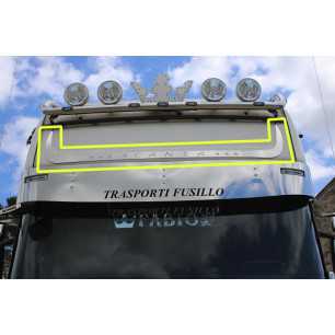 STAINLESS STEEL PLATE ABOVE THE VISOR SCANIA L