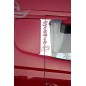 STAINLESS STEEL DOOR PLATE KIT IN 4 PCS WITH "SCANIA" STRIP AND GRIFFIN SCANIA L