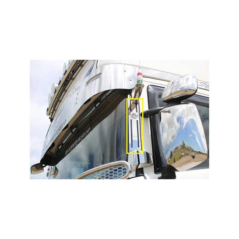 PLACCHETTE INOX PIANTONE ANTERIORE CON V8 SCANIA L PLACCHETTE INOX PIANTONE ANTERIORE CON V8 SCANIA L