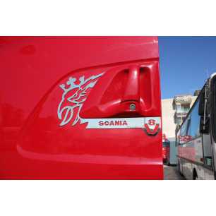 STAINLESS STEEL FRAME FOR HANDLE CONTOUR WITH "SCANIA" LETTERING SCANIA L
