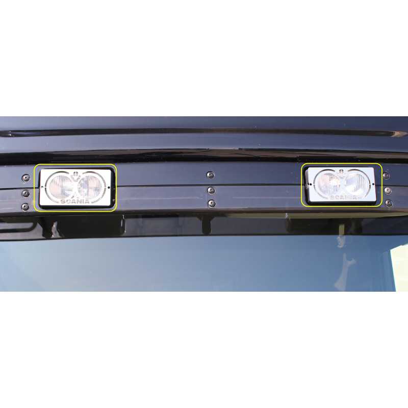 STAINLESS STEEL HEADLIGHT VISOR DEPTH FRAME KIT SCANIA R