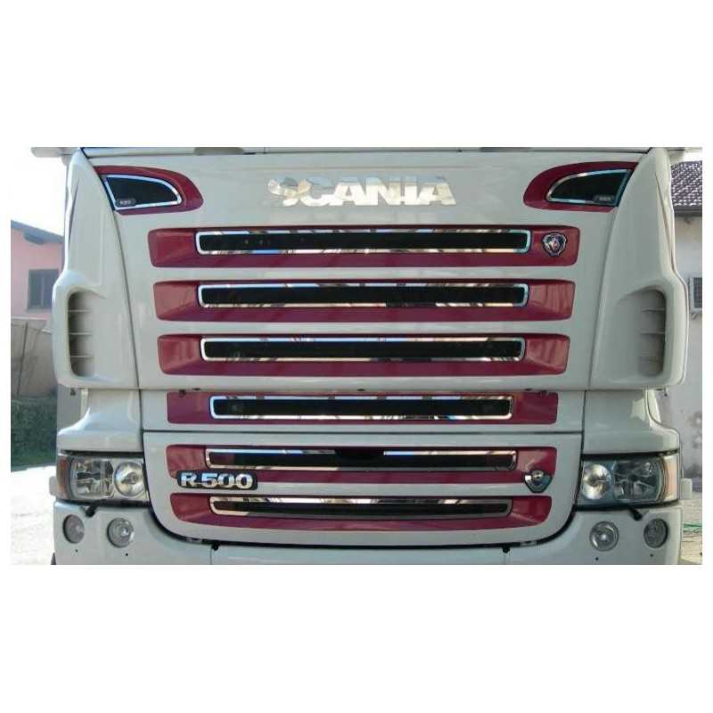 STAINLESS STEEL PROFILES FOR INTERNAL MASK 10 PCS TO BE APPLIED ON TOP OF THE ORIGINAL SCANIA R