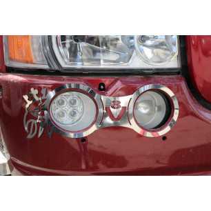 STAINLESS STEEL FRAME KIT FOR BUMPER LIGHTS WITH GRIFFIN AND V8 SCANIA R