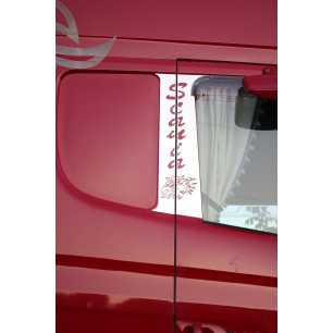 STAINLESS STEEL DOOR PLATE KIT IN 4 PCS WITH "SCANIA" AND GRIFFIN SCANIA R