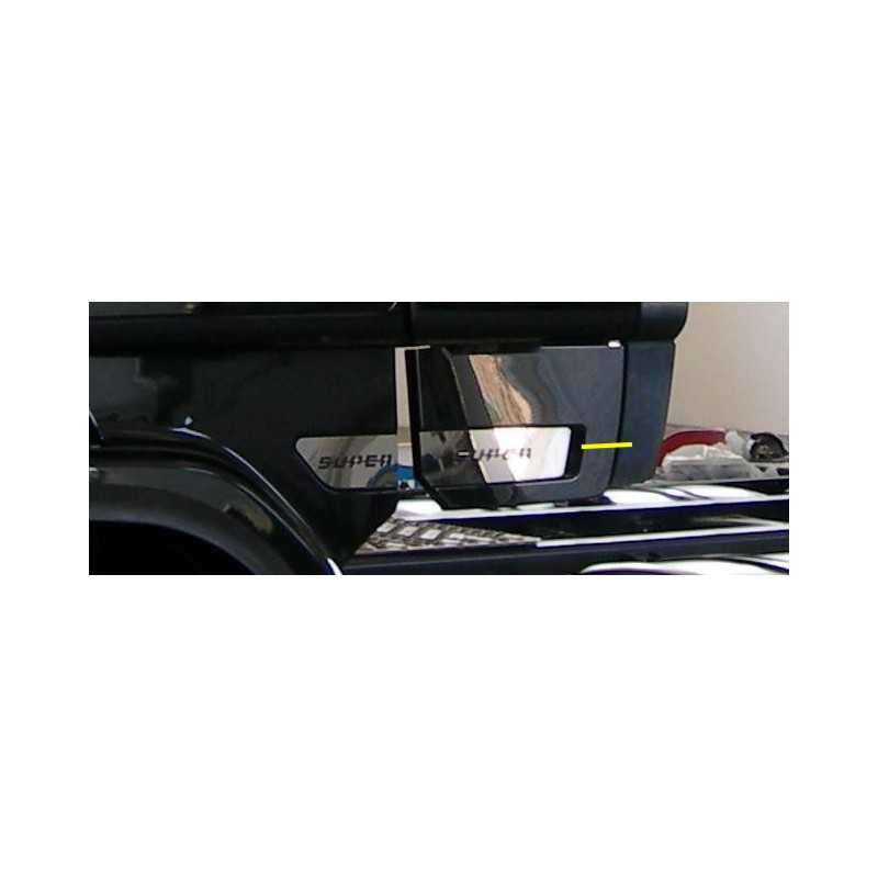 KIT PLACCHE INOX ALLUNGAMENTO SPOILER CON SCRITTA SUPER 2 PZ SCANIA R