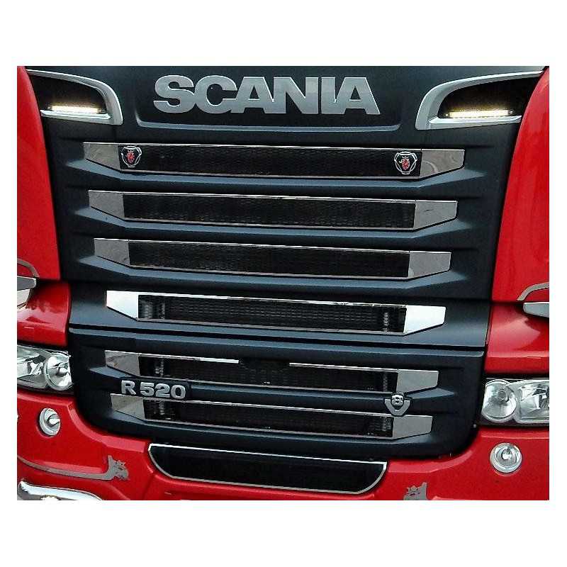 MASCHERINA INOX DA APPLICARE ALL’ORIGINALE SCANIA NEW R MASCHERINA INOX DA APPLICARE ALL’ORIGINALE SCANIA NEW R
