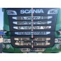 REPLACEMENT STAINLESS STEEL MASK WITH SUPER LOGO, V8 AND PISTONS 9 PCS SCANIA NEW R