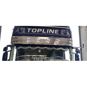 VISIERA INOX SOSTITUTIVA CON 4 TAGLI PER FANALI ORIGINALI SCANIA STREAMLINE