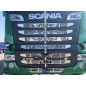 MASCHERINA INOX SOSTITUTIVA CON LOGO SUPER, V8 E PISTONI 9 PZ SCANIA STREAMLINE