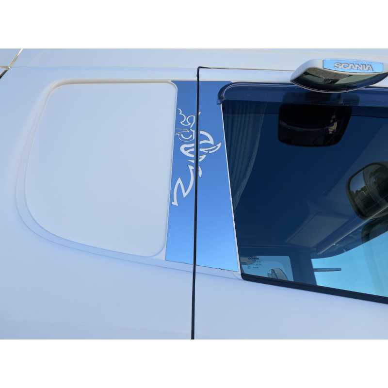 STAINLESS STEEL DOOR PLATE KIT IN 4 PCS WITH GRIFFIN SCANIA STREAMLINE