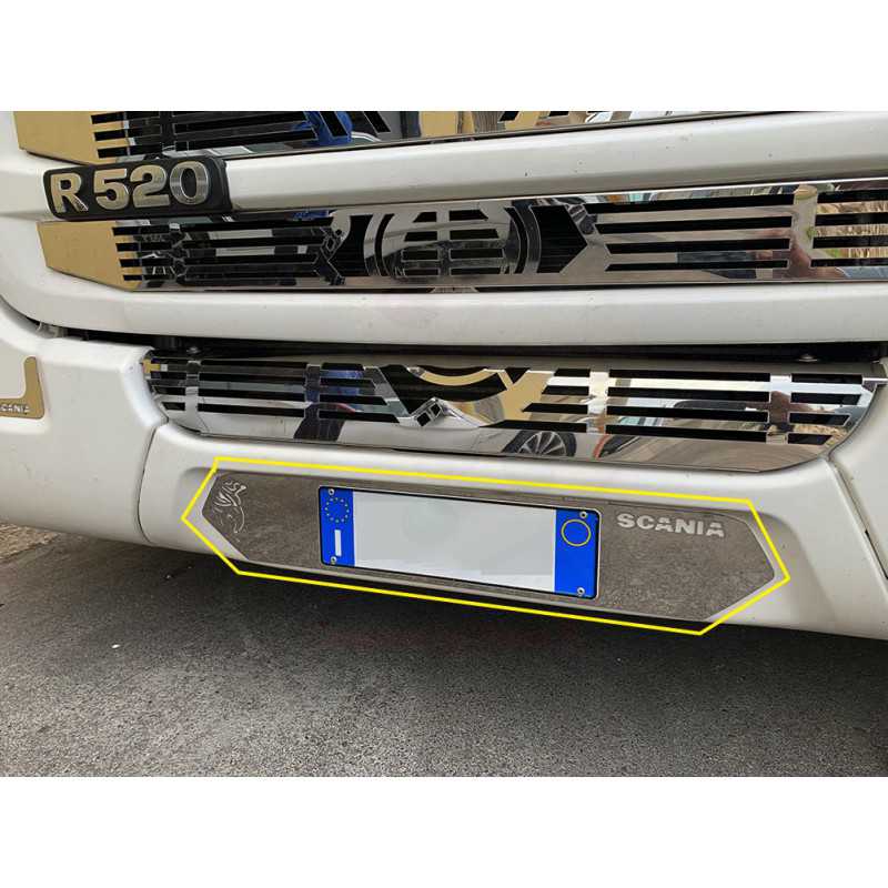 STAINLESS STEEL PLATE HOLDER SCANIA STREAMLINE