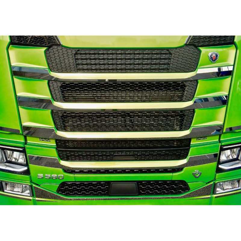STAINLESS STEEL PLATE KIT WITH EXTERNAL MASK 5 PIECES SCANIA S