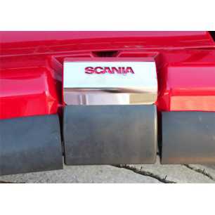 PLACCHETTE INOX PER MANIGLIE PARAFANGHI CON SCRITTA SCANIA PER SCANIA L