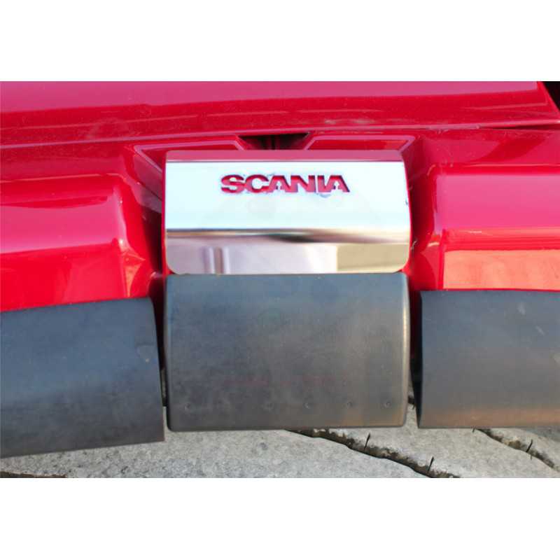 PLACCHETTE INOX PER MANIGLIE PARAFANGHI CON SCRITTA SCANIA PER SCANIA R