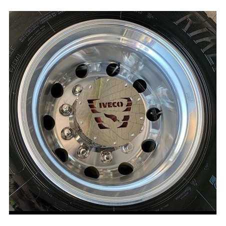 COPRI MOZZI INOX POSTERIORI PER MOZZO 10 FORI IVECO EUROTECH