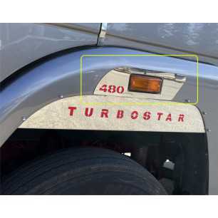 STAINLESS STEEL FRONT PLATE KIT FOR DIRECTIONAL LIGHTS ON THE MUDGUARD 2 PCS IVECO TURBOSTAR