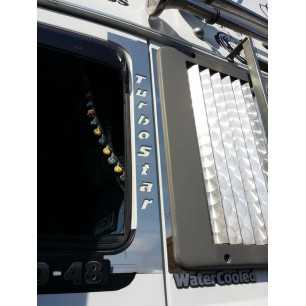 STAINLESS STEEL DOOR PLATE KIT 2 PCS WITH "TURBOSTAR" LETTERING IVECO TURBOSTAR