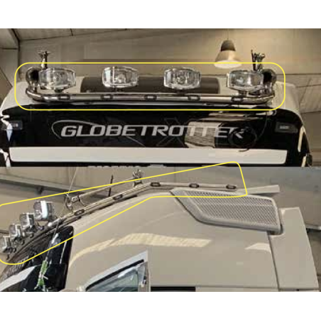 SUPPORTO FARI TETTO GLOBETROTTER XL VOLVO FH4