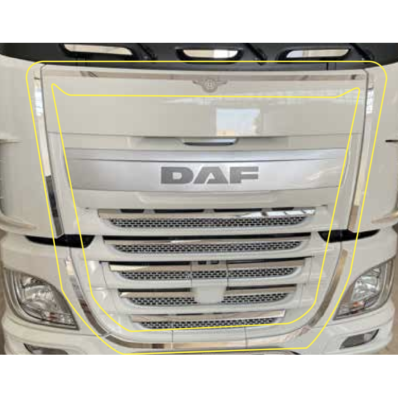 STAINLESS STEEL MASK CONTOUR KIT 7 PCS DAF XF 106 STAINLESS STEEL MASK CONTOUR KIT 7 PCS DAF XF 106