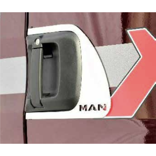 STAINLESS STEEL FRAME KIT FOR HANDLE CONTOUR WITH "MAN" LETTERING MAN TGX E6