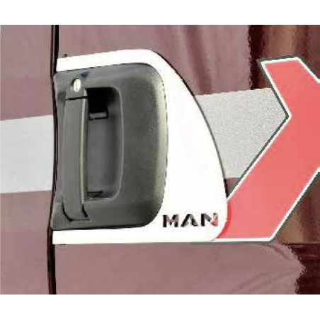 KIT CORNICE INOX PER CONTORNO MANIGLIA CON SCRITTA "MAN" MAN TGX E6