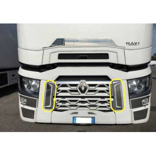 STAINLESS STEEL FRONT PLATES KIT WITH FULL MATTE RENAULT T
