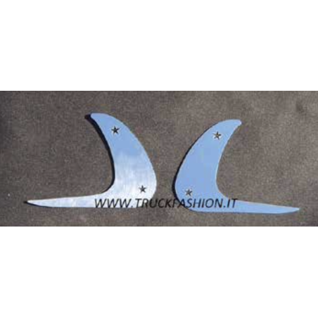 CORNICE INOX PER CONTORNO MANIGLIA CON SCRITTA “IVECO” E STELLE 2 PZ EUROCARGO