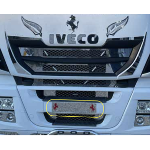 STAINLESS STEEL LICENSE PLATE HOLDER WITH CAVALLINO STRALIS HI-WAY/XP