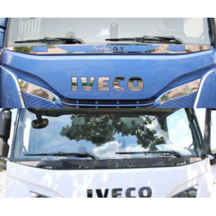 STAINLESS STEEL PLATE UNDER GLASS WITH "S-WAY" LETTERING IVECO S-WAY