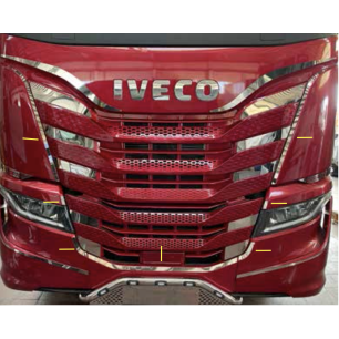 STAINLESS STEEL PROFILE KIT FOR EXTERNAL MASK 7 PCS IVECO S-WAY
