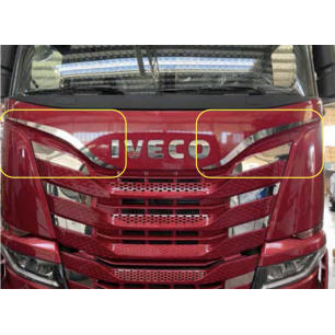 UPPER STAINLESS STEEL PLATES WITH 2 PCS IVECO S-WAY MASK