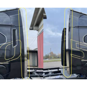 STAINLESS STEEL PLATE KIT FOR IVECO S-WAY SPOILER RUBBER