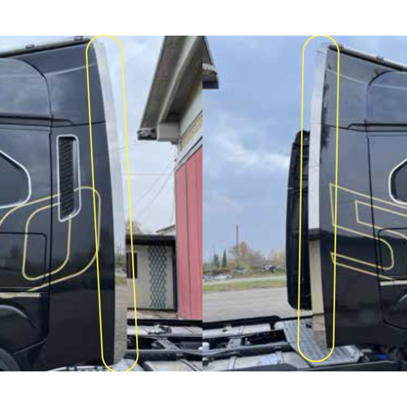 KIT PLACCHE INOX GOMMA SPOILER IVECO S-WAY