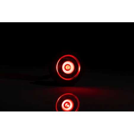 LED MARKER LAMP RED, ROUND, RECESSED, 0.15M CABLE