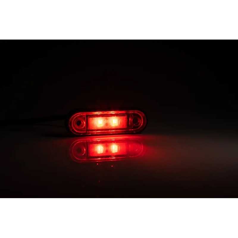 LAMPADA D'INGOMBRO A 2 LED ROSSA CON CAVO