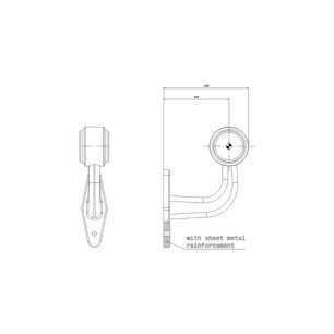 LAMPADE D'INGOMBRO A LED INCLINATO CORTO CON CAVO