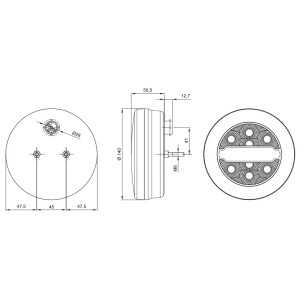 FANALE POSTERIORE UNIVERSAL LED 3 FUNZIONI CON CONNETTORE A BAIONETTA