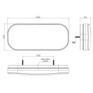 FANALE POSTERIORE A LED UNIVERSALE 6 FUNZIONI SINISTRO