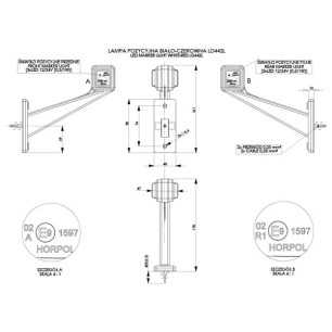 INDICATOR LIGHT ON A LONG LEFT ARM