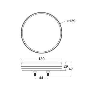 Fanale Posteriore LED a Anello con Indicatore Dinamico