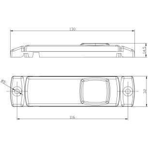 Fanale d'Ingombro 4 LED - Basic / Disegno Tecnico