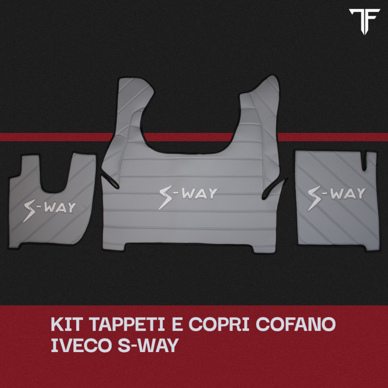 Set Tappeti Grigio e Bianco - Righe | Iveco S-Way