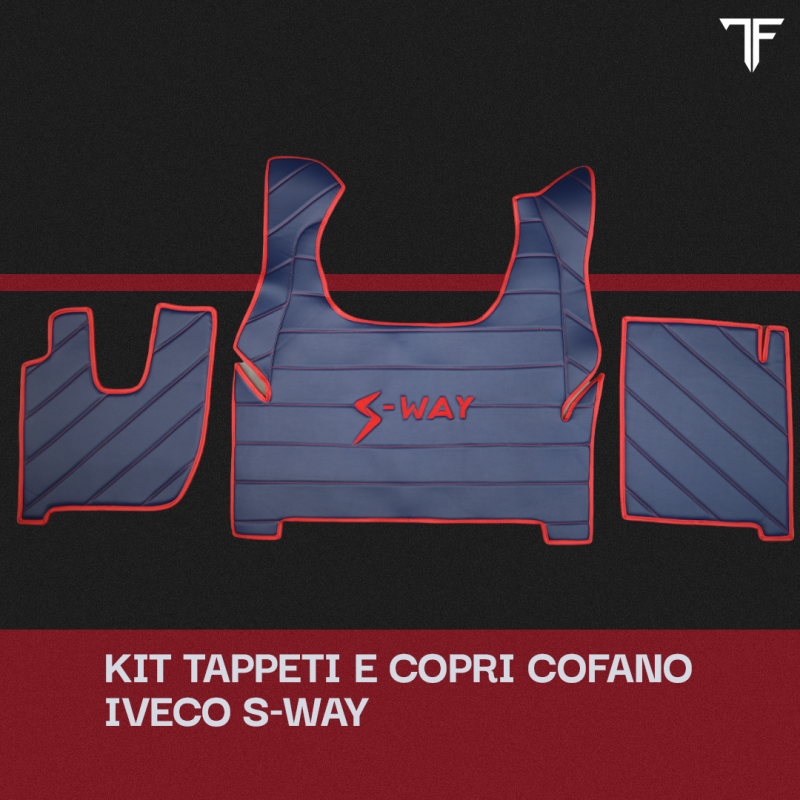 Set Tappeti Blu e Rosso - Righe | Iveco S-Way